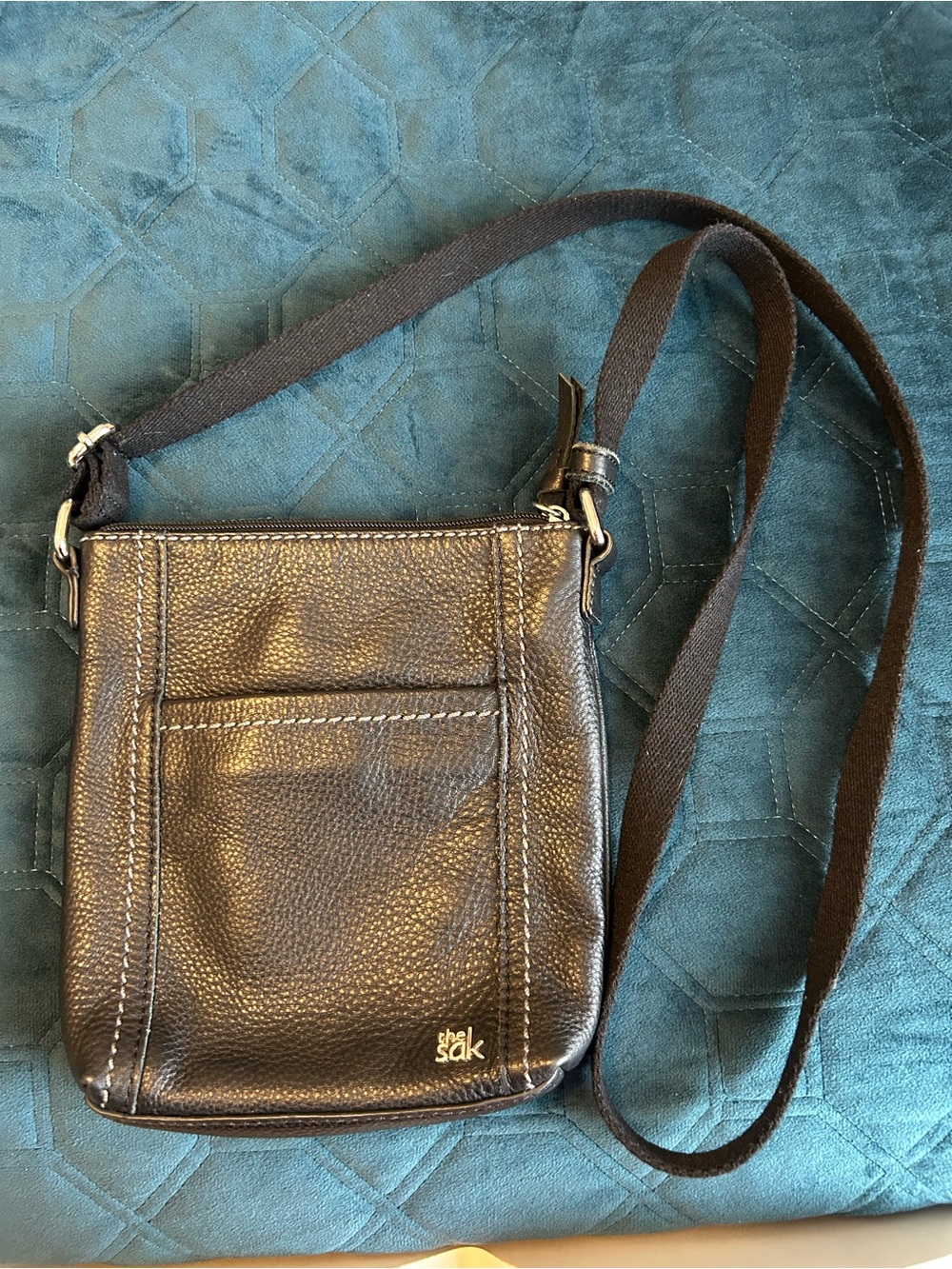The Sak Black Pebbled Leather Small Crossbody